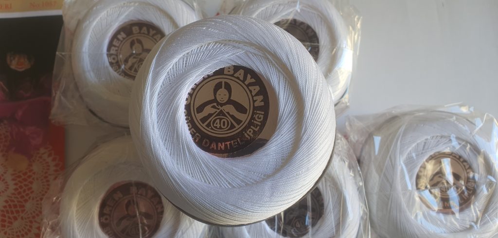 OB Cordonnet Special Crochet Thread Art. 5755 No:20/40 Color WHITE 100 Gram Ball