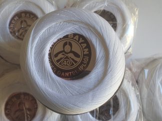 OB Cordonnet Special Crochet Thread Art. 5755 No:20/40 Color WHITE 100 Gram Ball